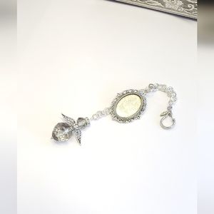 Handmade Crystal Beaded Guardian Angel Photo Charm Memorial Charm